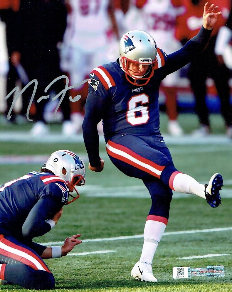 Nick Folk New England Patriots Autographed 8x10 Photo with Full Time A –  Manchester sports card store